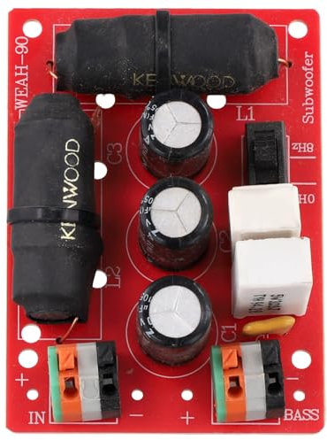 Kdouehg Einstellbarer Basslautsprecher-Subwoofer-Frequenzteiler 40Hz-400Hz 200W für Heimkino-Auto-Audio, DIY-Stereo-Weichen