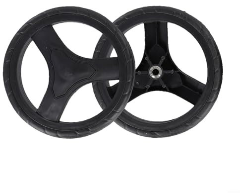 Einkaufswagen Ersatzräder 170Mm 2 Stück Trolley Räder Ersatz DIY Zubehör Für Einkaufswagen Und Rollwagen Schwarz Silber 17Cm Durchmesser Kunststoff Gummi, Trolley Räder,