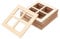 NUOBESTY Miniature Dollhouse Window, 15pcs Wooden Dollhouse Windows Frame Models Mini Doll House Furniture Accessories Ornaments for Kids DIY Crafts
