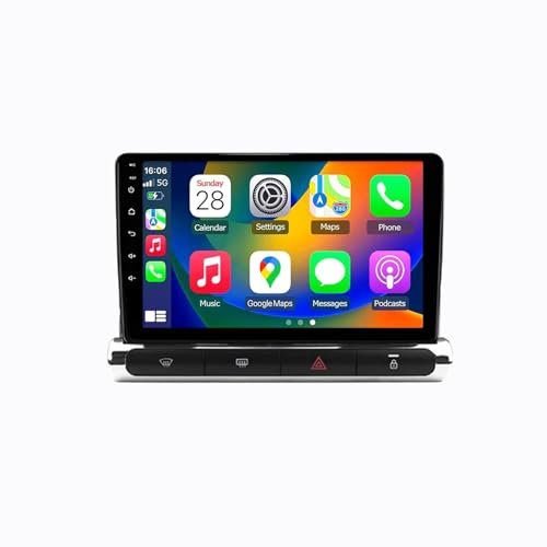 9 Android 15 Pantalla Táctil Radio 2 DIN Coche Pantalla para Citroen C3 C4 Aircross 2017-2023 con Enlace Espejo/GPS/FM/BT/Ventilador de refrigeración/Reproductor Multimedia(6+128G)