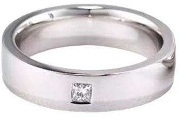 Wycian Diamant Ring Modeschmuck Wedding Rings White Gold Women 14CT Silber mit 0,1 CT Diamant Größe 70 (22.3) Massiv, Nicht Plattiert Aktualisierung 3.0 für Schwester Geburtstag Schmuck