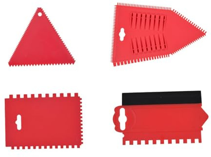 lmoikesz 4 stücke Zahnkelle Für Kleber Auftragen Professionelle Ecke Reinigung Finishing Werkzeug Kerb Kleber Applikator