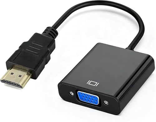 Bitone Adattatore HDMI a VGA, Convertitore Unidirezionale HDMI a VGA con Connettore Placcato in Oro, per Computer, Laptop, Proiettori, HDTV, Chromebook, Xbox