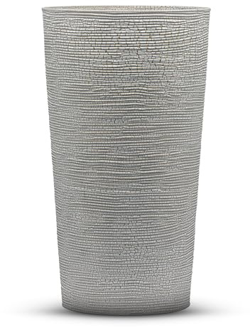 SG Traders Round Flower Pots Tall Modern Decorative Planter for Outdoor Use, Large Lightweight Durable Square Planter for Home, Office, Garden, Patio & Balcony Plants (55cm x 31cm)
