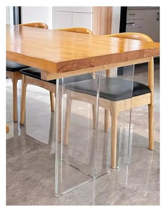 LCUVIMPEX Pieds de Meubles en Acrylique, Pieds de Table en Acrylique 2 cm Forme T Transparent Plusieurs Tailles(40x60cm (15 3/4x23 5/8))
