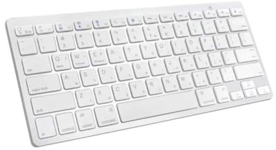 EajhRYKbG Tastatur in japanischer Sprache, ultradünn, leicht, geräuscharm, kompatibel mit Laptop-Computern(Hebrew White)