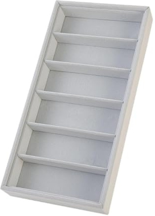 Vassoio Portaocchiali per Occhiali Da Organizer per Occhiali Da Sole Contenitore Porta Gioielli Orologi in Velluto con Sei Scomparti Adatto a Ca
