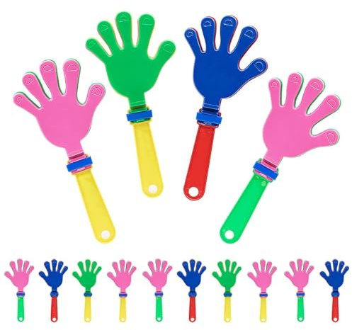 Kinesgsg 10 Pièces Clapets À Main en Plastique, 18 cm Générateurs de Bruit | Mains Claquantes en Plastique, Clap en Bruiteur, Clapping Hands, pour Décoration en Fêtes Carnaval Concert Jeux D'Ambiance