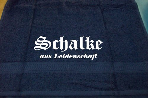 ShirtShop-Saar Schalke aus Leidenschaft; Städte Handtuch, dunkelblau