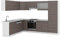 Vicco Eckküche R-Line, Küchenzeile in L-Form, Edelgrau/Weiß, 227 x 287 cm ohne Arbeitsplatte