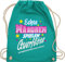 Shirtracer Turnbeutel Rucksack - Musik Instrument Zubehör - Echte Mädchen spielen Querflöte - Unisize - Türkis - querflötentasche instrumente für musiker querfloete beutel musikinstrumente querflöten