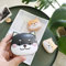 Entonic Kontaktlinsenbehälter Niedlich Shiba Inu Design Kontaktlinse-Kasten mit Spiegel Pinzette, Tragbar Kontaktlinsenhalter Aufbewahrungsbehälter Augenpflege Kit für Zuhause und Reisen (Schwarz)