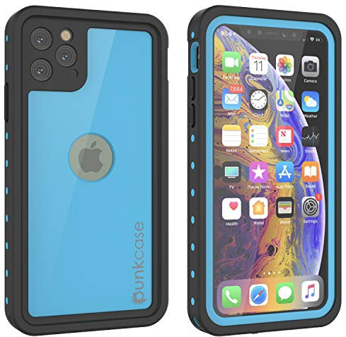 PunkCase iPhone 11 Pro Max Waterproof Case [StudStar Series] [Slim Fit] [IP68 Certified] [Shockproof][Dirtproof][Snowproof] 360 Full Body Armor Cover Compatible W/Apple iPhone 11 Pro Max [Blue]
