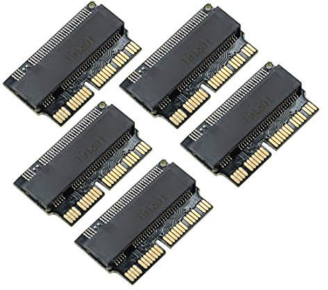 JMT Tarjeta adaptadora de NVMe PCIe SSD M.2 NGFF Convert 2013 2014 2015 Macbook Pro (5 Piezas)