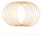 Vaessen Creative Metallringe Ø25cm 3mm Gold 8Stücks, Golden