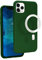 VECI iPhone 11 Pro Max Magnetische Hülle, kompatibel mit MagSafe Zubehör, Soft Touch Silikon (iPhone 11 Pro Max, Dunkelgrün)