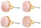 WarmHut Crystal Cabinet Knobs 4pcs Set, Rose Quartz Healing Crystal Stone Round Dresser Knobs, Modern Stone Drawer Pulls, for Decorative Cabinet Cupboard Knobs