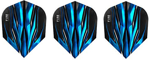 Harrows Fire Dart-Flights, Standard, 5 Sets (15 Flights), (Aqua)