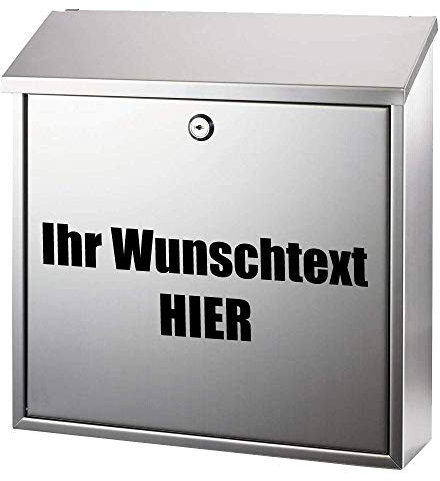 Generisch Briefkasten Namensschild Ihr Wunschtext Aufkleber wasserfest Länge: 20cm