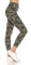 Leggings Depot Damen Jogger, 7/8-Druck, Yoga-Olivgrün, Camouflage, L