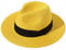 Lanzom Chapeau de paille Panama à large bord pour femme Fedora Beach Sun Hat UPF50+ - - Taille unique
