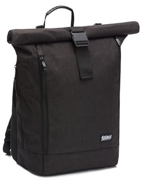 Fillikid Baby Wickelrucksack Dublin Exklusiv | Wickeltasche Babytasche | Kliniktasche Stylische Tasche Mama Papa | Rolltop Backpack wasserabweisend | Babytasche mit Wickelunterlage & Flaschenwärmer
