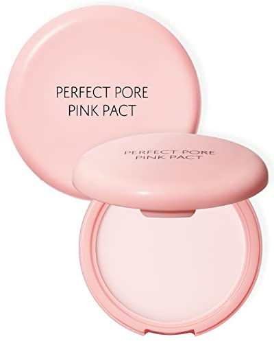 THESAEM Saemmul Perfect Pore Pink Pact - Makeup Finishing Pressed Powder for Sebum Control and Pore Minimization, Soothes Sensitive Skin with Calamine, Setting Powder, Clumps Free 12g