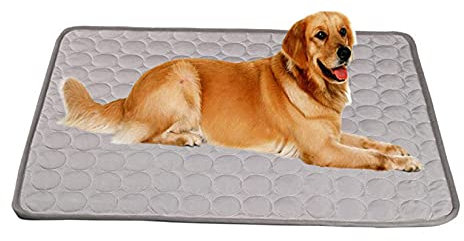 YBBT hundedecke kühlend,Selbstkühlende Matte für Hunde und Katze,hundekühlmatten,waschbar,weich und atmungsaktiv kühlmatte für Hunde Grau(100 * 70cm)