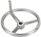 PATIKIL 200mm/8 Inch Diameter Rotary Handwheel, Cast Iron Chrome Plated with Handle for Many Types of Milling Machines and Lathes, Silver Tone
