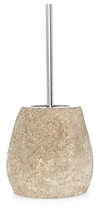 wohnfreuden Flussstein Toilettenbürstenhalter ca. 19 cm Unikat Bad Gäste WC Bürste Zubehör Garnitur Accessoires Naturstein