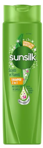 Sunsilk, Shampoo 2in1 Sciolti e Fluenti, Shampoo e Balsamo per Capelli Grassi, per Capelli Leggeri e Brillanti, Formula Active-Fusion con Olio di Tea Tree, Arginina e Biotina, 250 ml