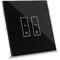 iotty E2S PLUS Interrupteur connecté pour stores et volets roulants, compatible Google/Alexa/Siri, applis iOS/Android, plaque tactile, verre rétroéclairée, capteurs de température et luminosité, noir