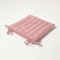 Homescapes Sitzkissen Samt rosa – Stuhlkissen 40x40 mit Bändern, Sitzauflage Baumwollsamt, bequem, weich & Oeko-TEX-Zertifiziert