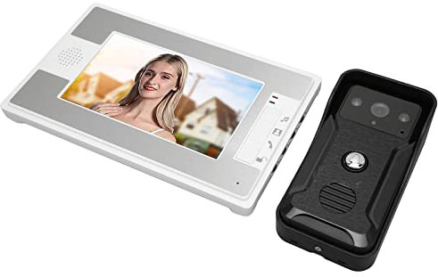 Kabelgebundenes 7 Zoll LCD Video Intercom System mit Metallmonitor, Video Türsprechanlage, Türklingelkamera, 92° Ansicht, Unterstützung Zum Entsperren, 2 Wege, Nachtsicht, 25