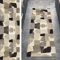 Ymural Teppichmatten Teppich Läufer Flur Lang Patchwork 40x250CM Beige Braun Kücheläufer rutschfest Meterware Teppichläufer Waschbar Kurzflor Polyester Korridor, Breite 40-120cm