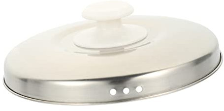 Zerodeko tapa de la olla arrocera tapa metalica para olla arrocera suministros para ollas arroceras tapas de olla arrocera tapa a prueba de derrames Acero inoxidable cubierta de olla cubrir