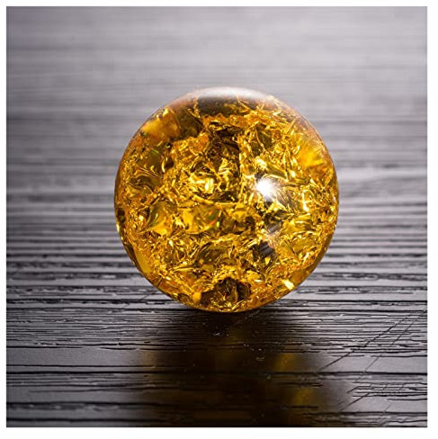 Glaskugel-Bonsai-Wasserlandschaft, dekorative Kugel, Ornamente, Zubehör, Steingarten-Ornamente, Eisknallkugel (Color : Red, Size : 30MM) Voller Textur (Color : Orange, Size : 40MM)