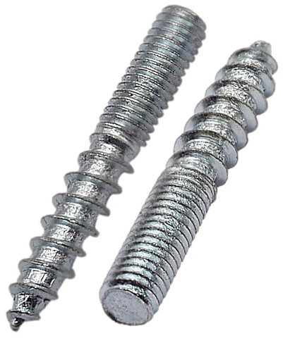 SKIR'CO (25 pièces) Boulons de suspension M6 x 40 mm, Vis à cheville à filetage double extrémité, Boulons à double tête
