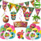 YBwanli 31 pièces decoration hawaienne/plage pool deco party / jardin tropical anniversaire deco/coachella decoration party/Ajoutez des couleurs colorées à votre fête
