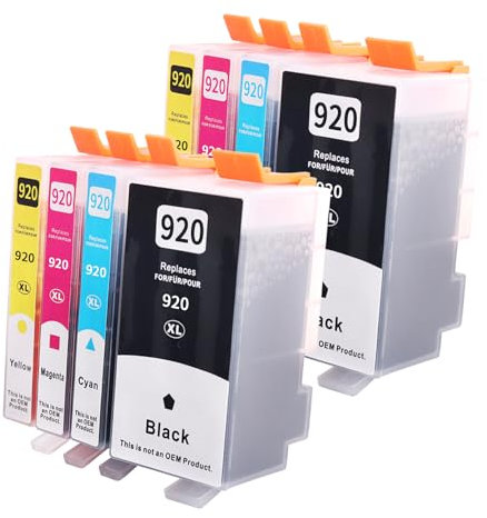Yowell 920XL Druckerpatronen Kompatibel für HP 920 XL 920XL Multipack für HP Officejet 6500A 6500 6000 7000 7500A 7500, 8er-Pack