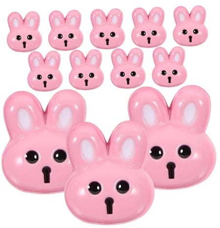KONTONTY 12stücke Hasen-knöpfe Aus Harz Dekorative Nähknöpfe Für Kleidung Kleine Cartoon-knöpfe Für Diy-projekte Für Jacken Kleider Und Andere Bastelarbeiten