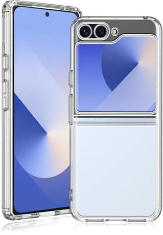 Posdou Hülle für Samsung Galaxy Z Flip 6 5G Handyhülle, Silikon Weich TPU Schutzhülle mit Kamera Schutz für Samaung Z Flip 6, Stoßfest Anti-Scratch Durchsichtige Case für Galaxy Flip6, Nie Vergilbung