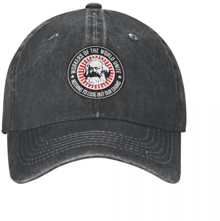 WXXXMEI Baseballmütze Karl Marx Arbeiter Unite Wasser Waschen Verstellbare Baseballmütze Männer Kommunismus Marxismus Sozialismus Mütze Hüte Casquettesports Geschenke