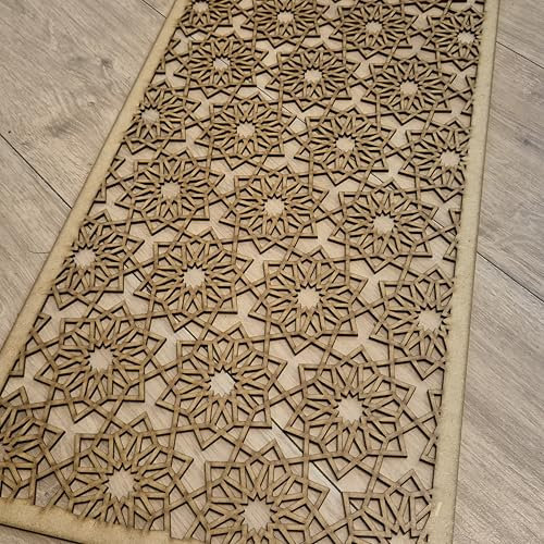 Moroccan Flower Design Grate Pattern trellis Pattern Screen Radiator Cabinet wall Decorative Screening-grille- Perforated MDF panel (1200x600mm) 0180 (6mm MDF, 120cm by 60cm)