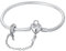 GOUWO Sicherheitskette mit Schlüsselschloss 925er Silber Schlangenketten Charm Armband kompatibel mit Pandora Charms Schmuckgeschenke zum Geburtstag Valentinstag Muttertag für Frauen