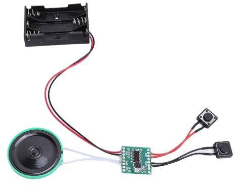 Aufnehmbares Sprachmodul, 30 Sekunden Aufnehmbares Soundmodul, Loop Wiedergabe, Grußkartenmodul für DIY Spieluhr Grußkarte