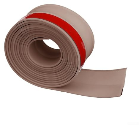 Zilimontt 5M Garage Door Seal, Brown Rubber Weatherproof Strip, Multi-purpose Garage Door Bottom Seal