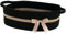 TIMEYARD Aufbewahrungskorb, Geschenkkorb Leer, Baumwolle Organizer Korb für Handtücher, Snacks, Hundespielzeug, Korb Geflochten, 33 x 25 x 12 cm, Schwarz und Khaki