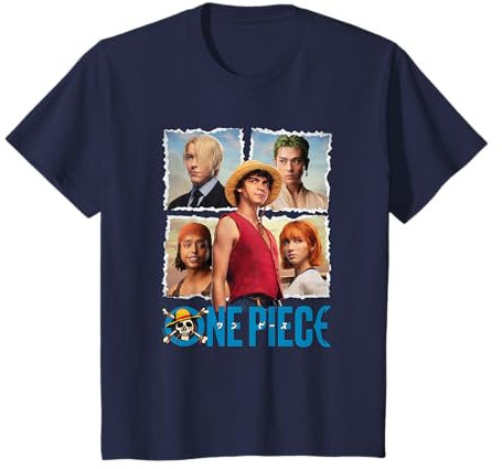 Kids One Piece Straw Hat Group T-Shirt