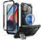i-Blason Armorbox für iPhone 16e Hülle mit Kameraschutz Ständer [Kompatibel mit kabellosem Laden] Magnetisch Handyhülle Bumper Case Schutzhülle mit Displayschutz für iPhone 16e 6.1'' 2025 (Schwarz)